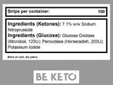 Bandes de test de cétone et de glucose - 100 pcs.