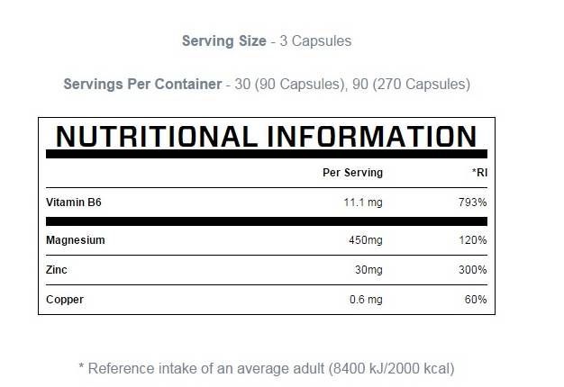 Zinc et magnésium - 270 capsules