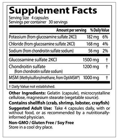 Meilleure glucosamine chondroïtine & msm - 120 capsules