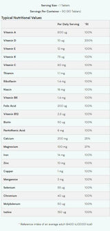 A - Z Multivitamin - 90 comprimés