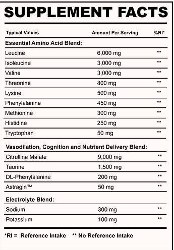 Intra eaa + | avec citrulline et électrolytes - 810 grammes