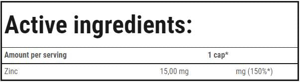 Gluconate de zinc 15 mg - 90 capsules