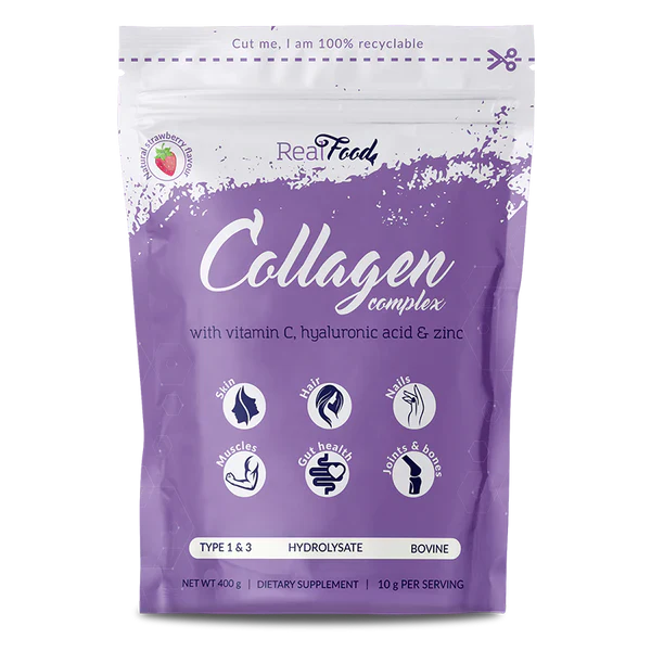 Complexe de collagène avec acide hyaluronique, vitamine C et zinc - 9400 g par dose, 400 g (40 doses)