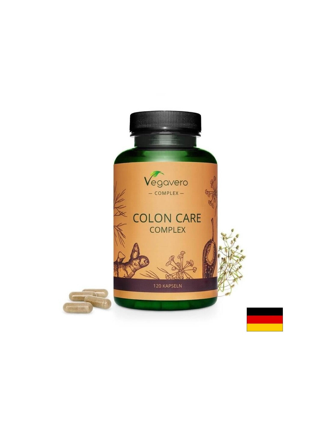 Complexe de soins du côlon/Détox du côlon, 120 capsules, 100 % végétalien <tc>Vegavero</tc>