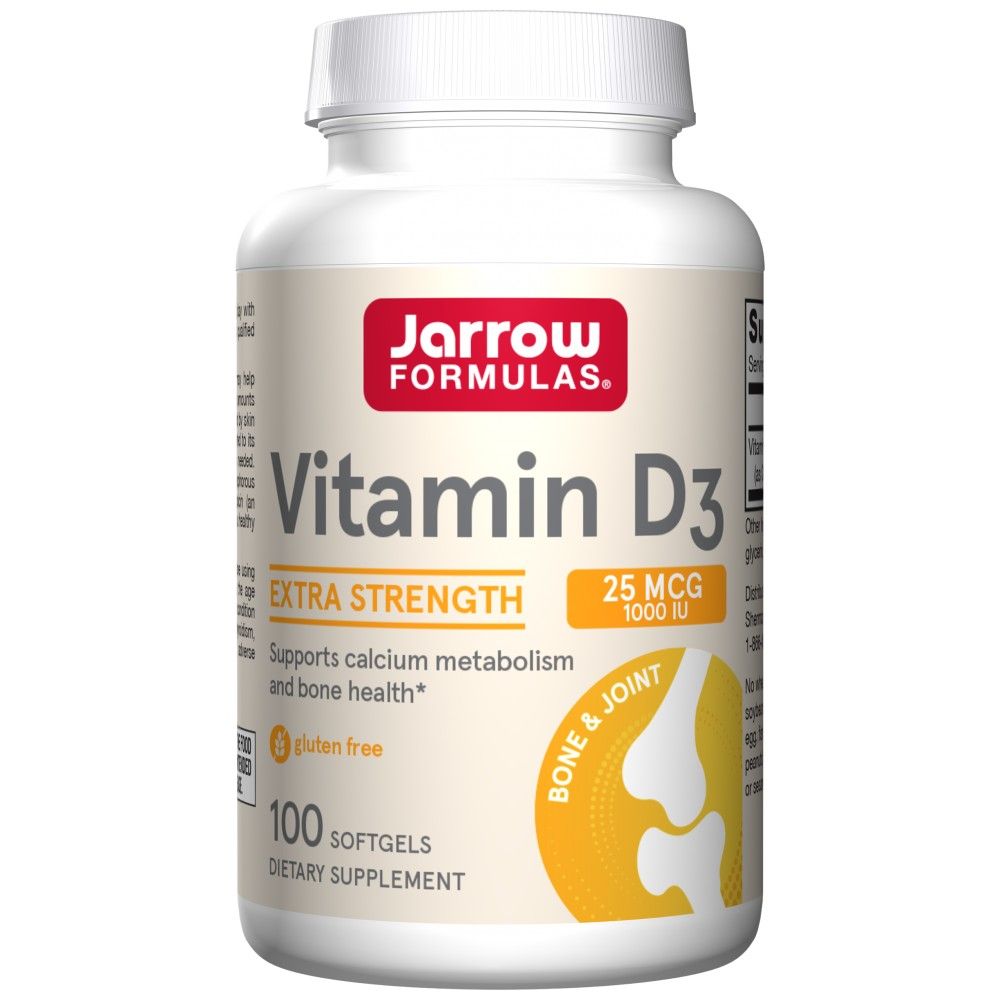 Vitamine D3 1000 UI - 100 capsules de gel
