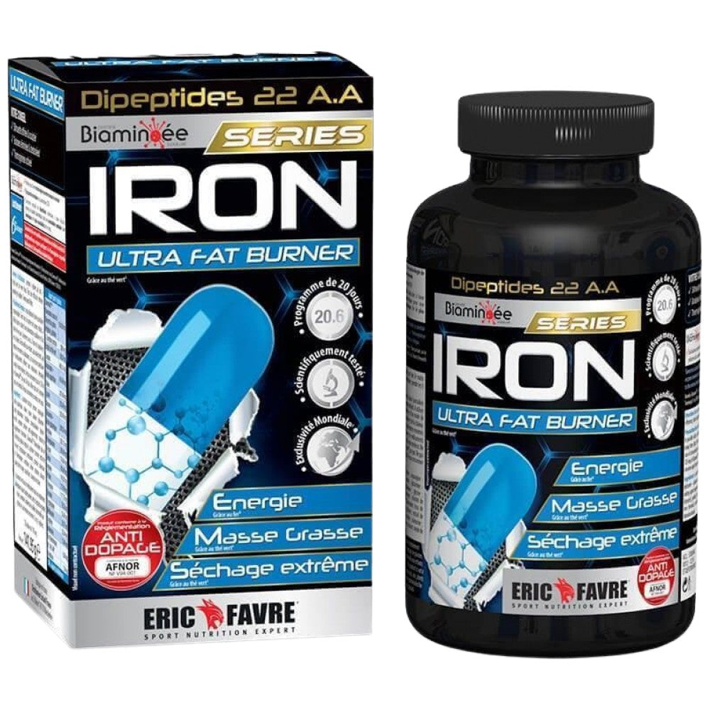Iron | Brûleur ultra graisse avec des acides aminés essentiels - 120 capsules de gel