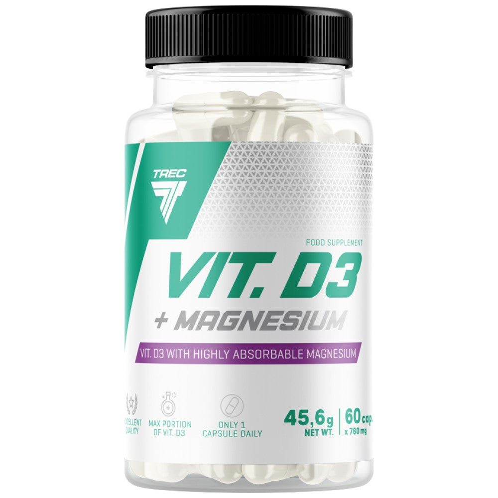 Vit. D3 + Magnésium | Capsules de vitamine D 60