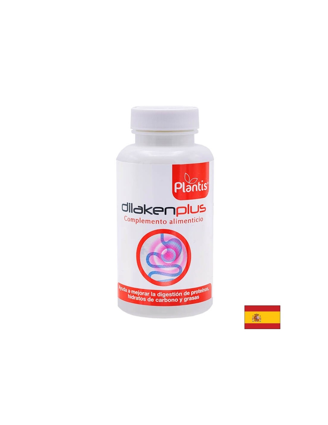 Enzymes digestives de DilakenPlus Planttis® - Contrôle de la santé gastro-intestinale et de l'inflammation, 90 capsules