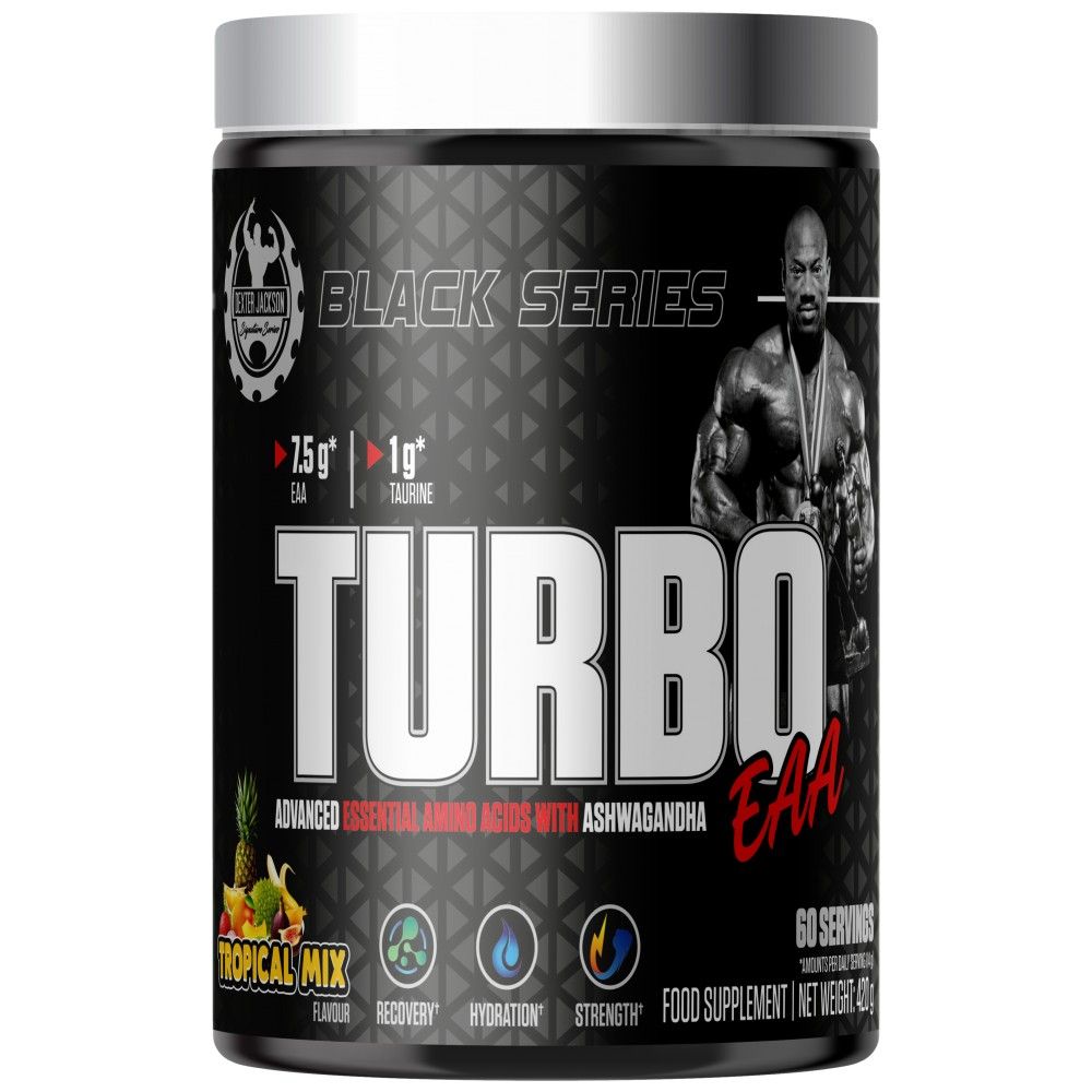 Série noire | Turbo EAA Powder ~ Acides aminés essentiels avec de la taurine - 420 grammes