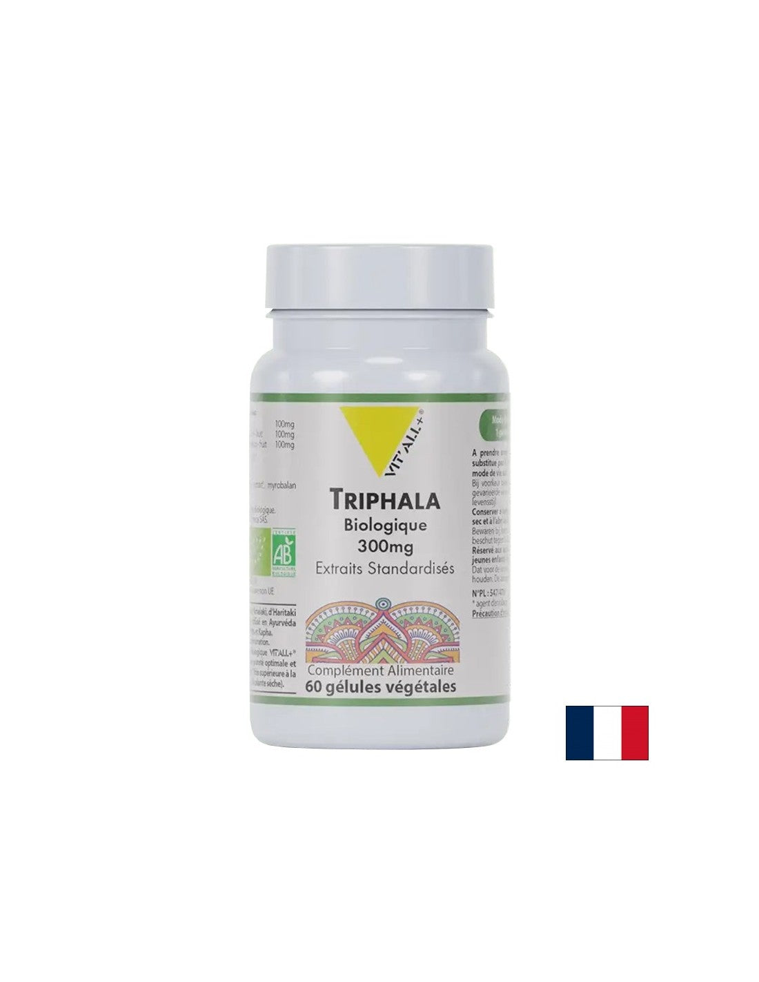 Bonne digestion et détoxification - Triphala Bio, 300 mg x 60 capsules
