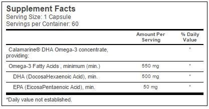 Meilleur DHA 500 mg/de Calamari - 60 capsules de gel