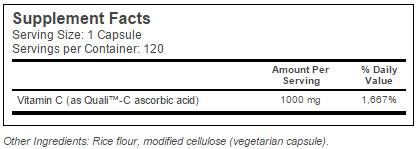 Meilleure vitamine C + Quali ™ C 1000 mg - 120 capsules