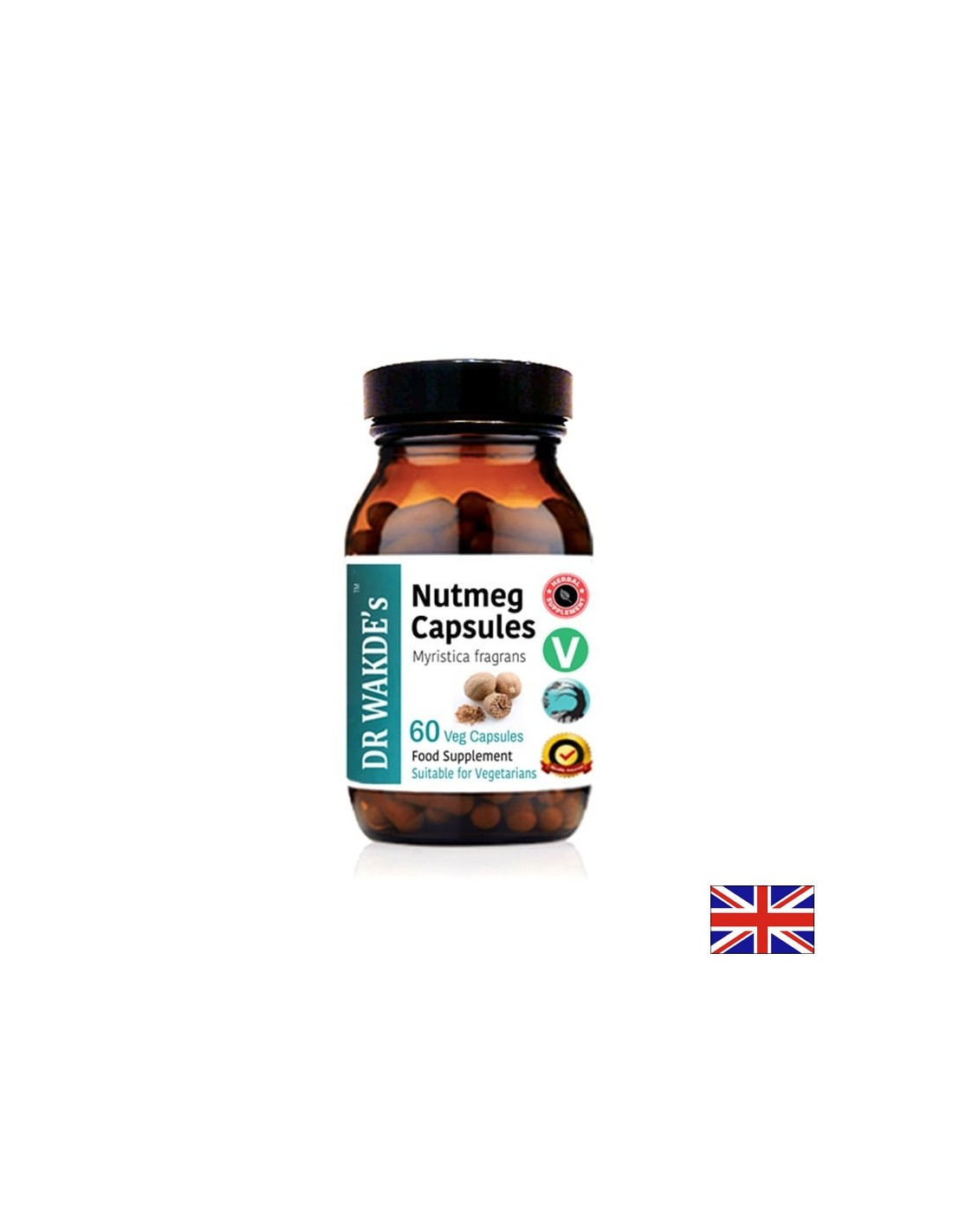 Graines de muscade/noix de muscade Ayurveda, 60 capsules Dr Wakde