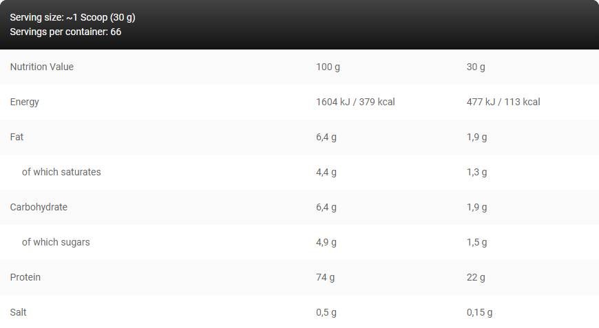 Levrowhey Supreme/100% Whey Protein - 2000 grammes