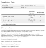 Arginine et poudre de citrulline | Ratio 1: 1 - 340 grammes