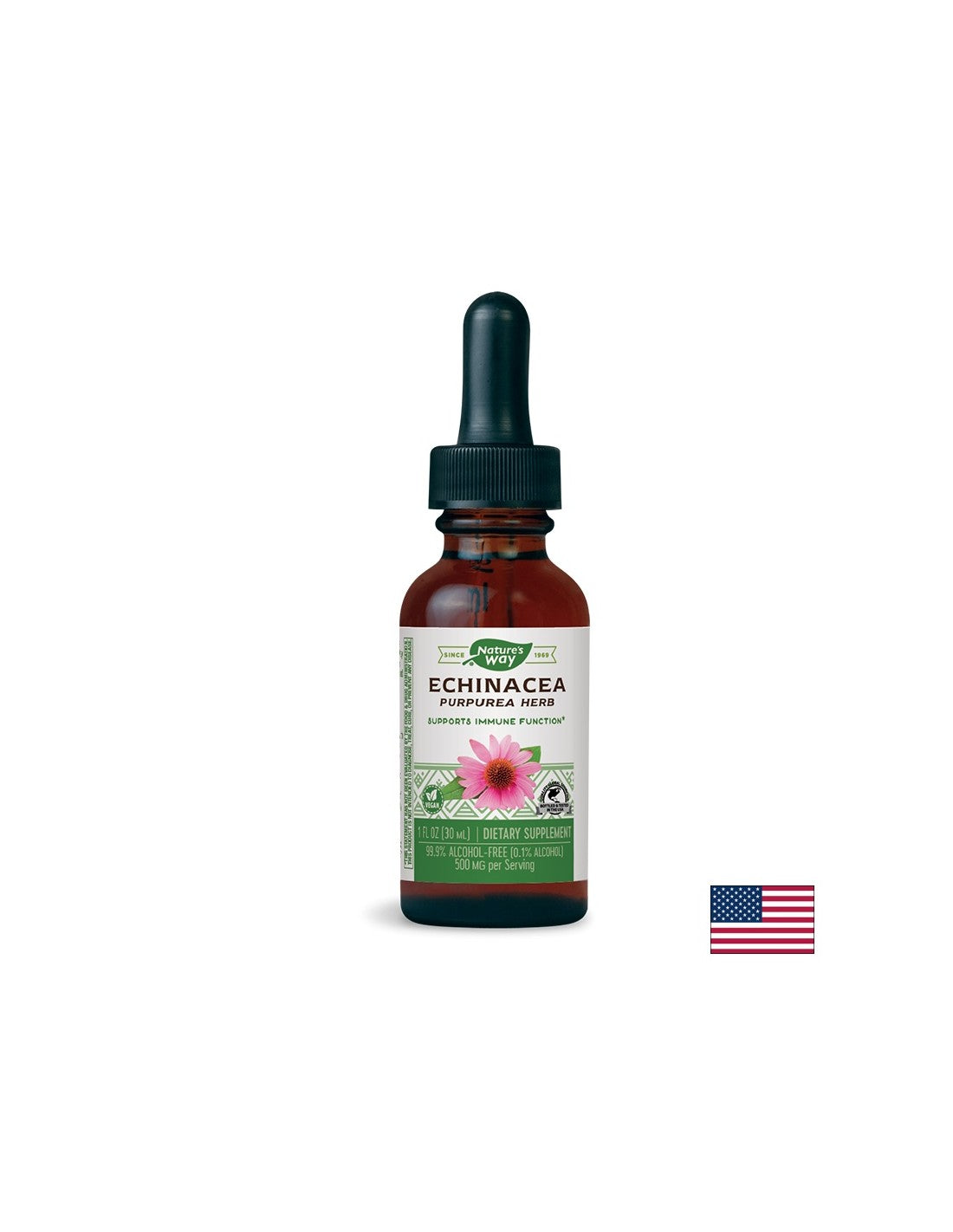 Échinacée - teinture - Immunité et système respiratoire, 30 ml (sans alcool)