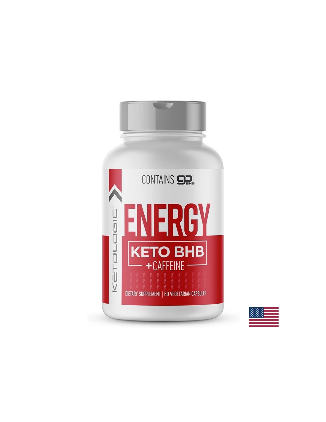 Cétones exogènes + caféine - Énergie Keto BHB + caféine, 60 capsules