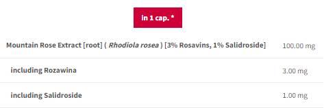 Rhodiola Rosea 500mg | 100 mg d'extrait de racine - 90 capsules