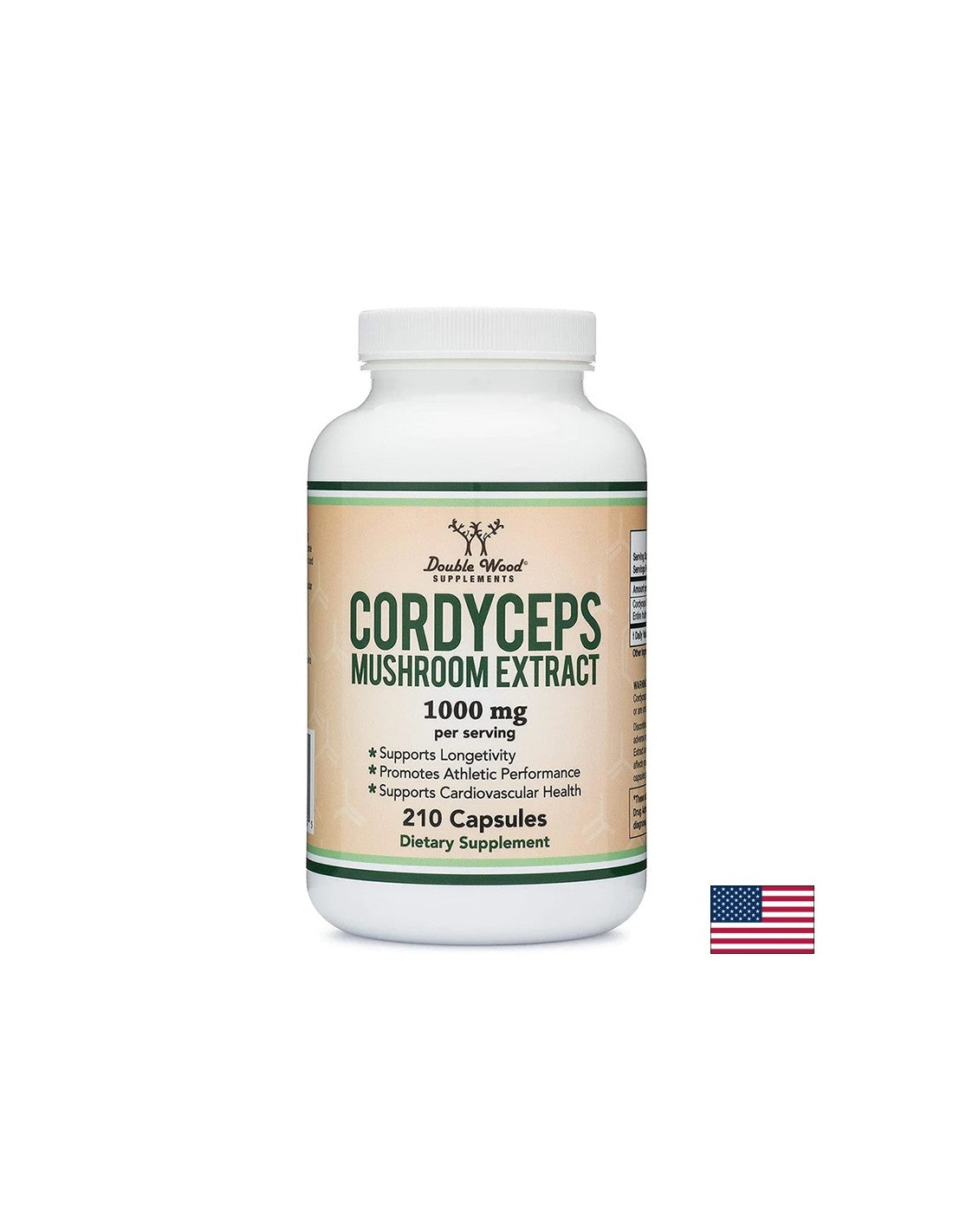 Énergie et immunité - Cordyceps, 210 gélules <tc>Double Wood</tc>