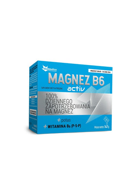 Energy and heart health - Magne B6 Active (magnesium, potassium, vitamin B6), 21 sachets - Nutra Best Europe