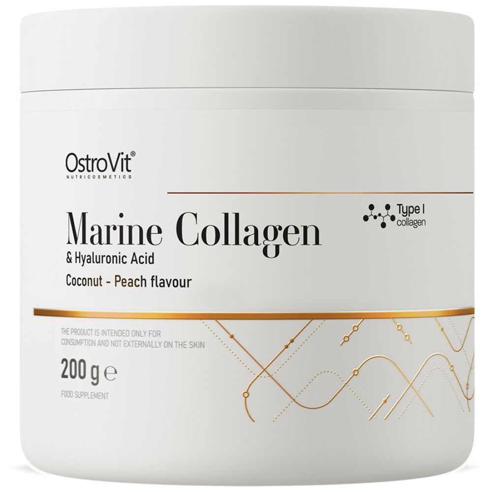 Collagène marin et poudre d'acide hyaluronique | avec la vitamine C - 200 ррама