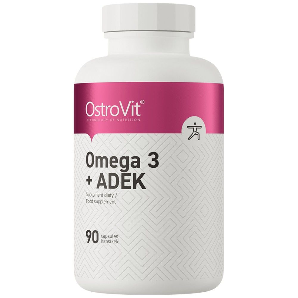 Omega 3 + Adek/Vitamine A + D + E + K - 90 Capsules de gel