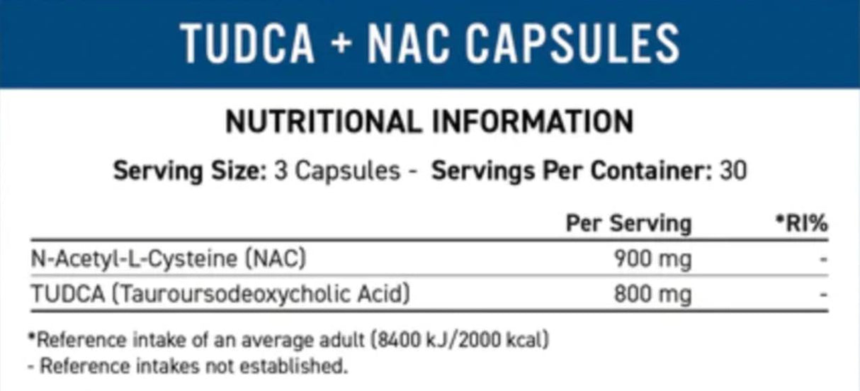 Tudca + NAC | Soutien du foie et des antioxydants 90 capsules