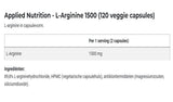 L-arginine 1500 - 120 capsules