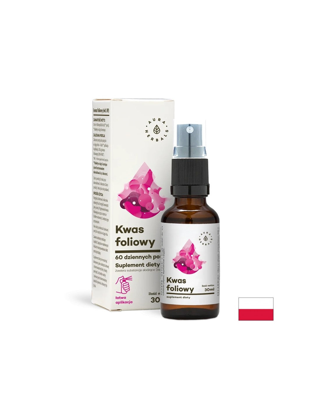 Spray buccal à l'acide folique 30 ml <tc>Aura Herbals</tc>