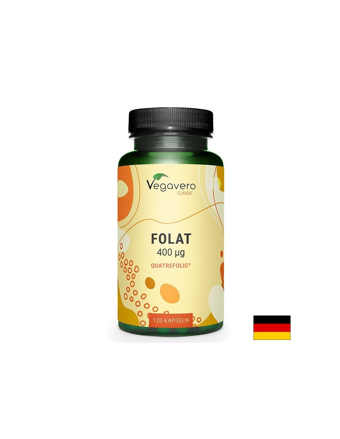 Quatréfolique d'acide folique (folate méthyle), 120 capsules
