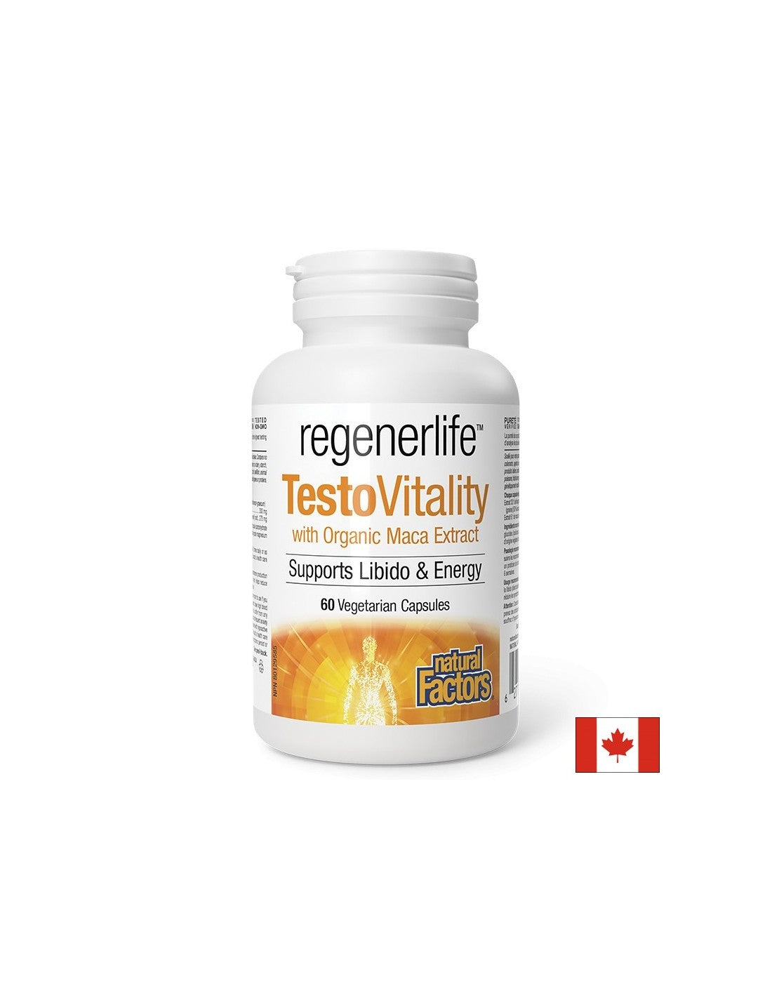 Testovitality RegenerLife ™ Men's Formula - testostérone, énergie et vitalité masculine, 60 capsules