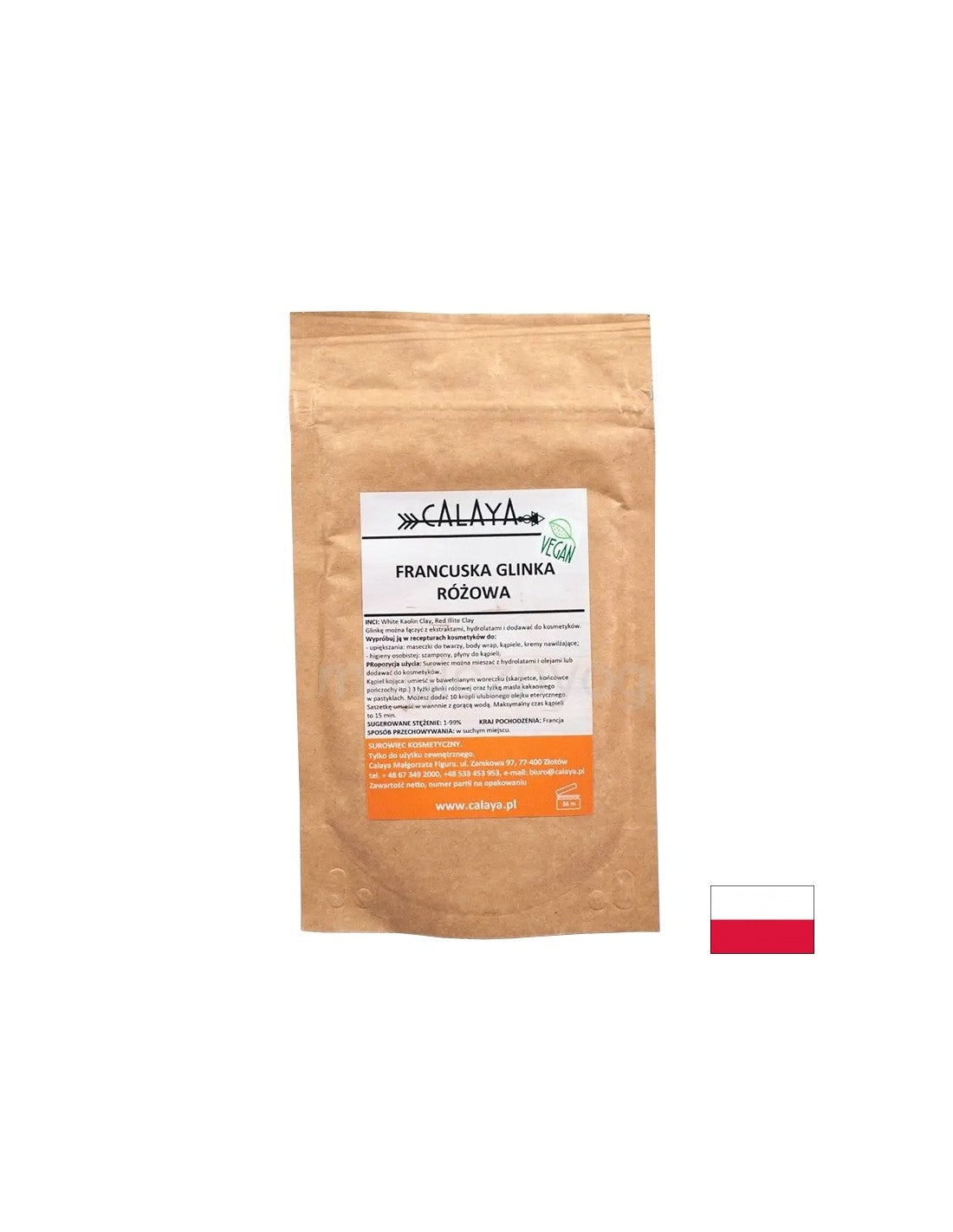Argile rose française, 100 g