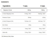 Tri Citrate | Magnésium + potassium + zinc - 60 capsules