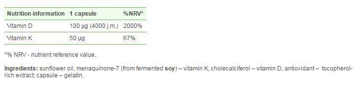 Capsules Gold-Vit D3 + K2 30