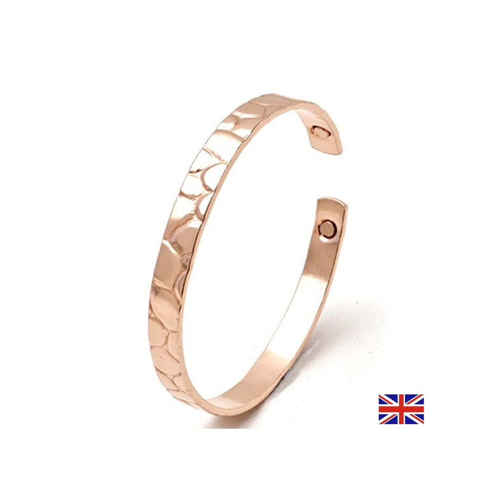 Bracelet en étain et en cuivre avec aimant - améliore la circulation sanguine, contre les douleurs musculaires, taille m, 19 cm
