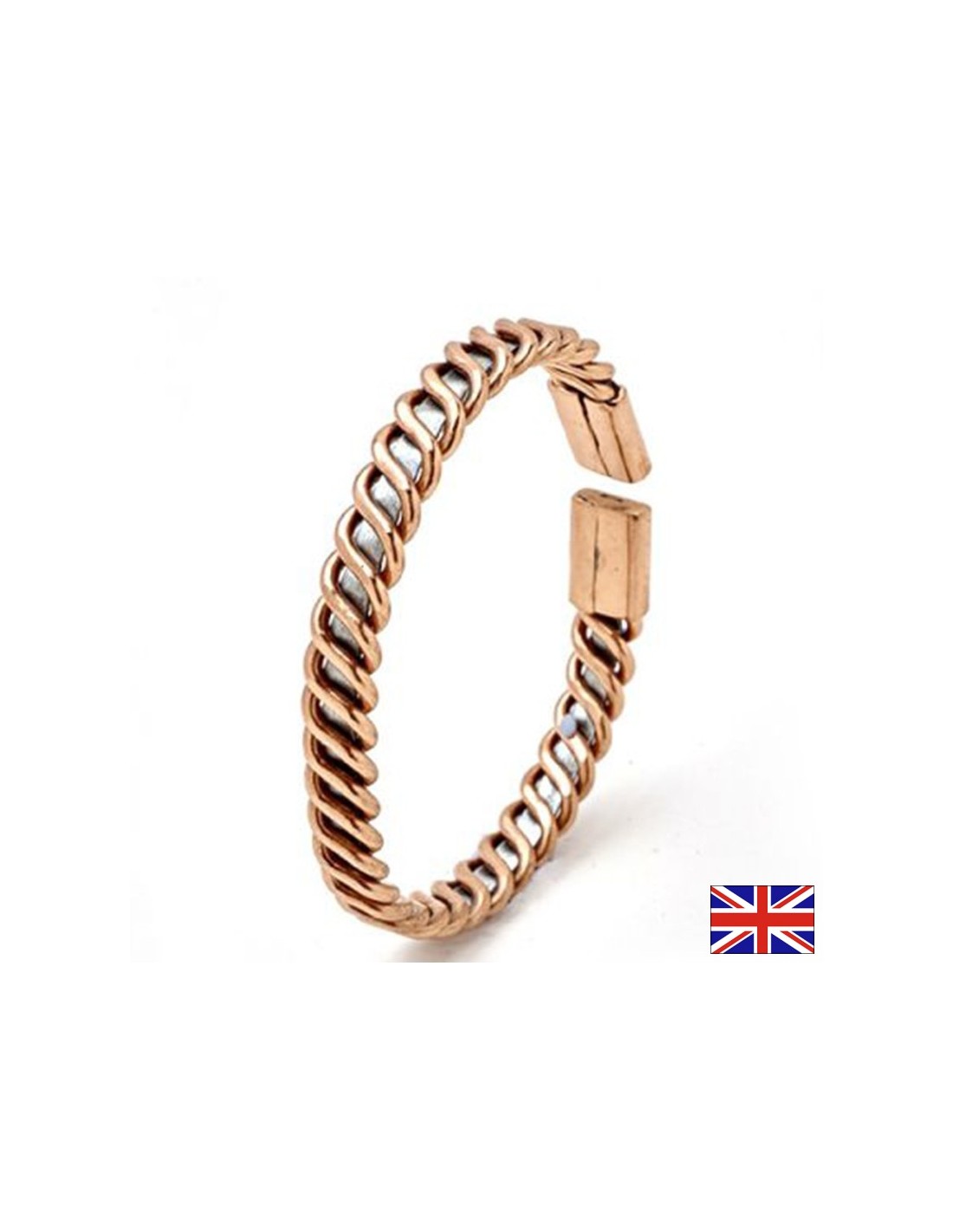 Bracelet avec cuivre et zinc - améliore la circulation sanguine, augmente l'immunité, la taille M, 19 cm