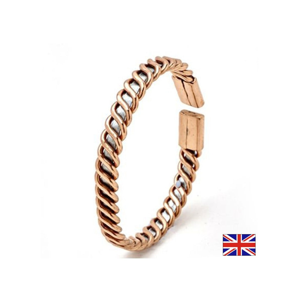 Bracelet avec cuivre et zinc - améliore la circulation sanguine, augmente l'immunité, la taille M, 19 cm