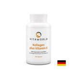 Coiffure, peau et soins des articulations - collagène (bovin) 500 mg + vitamine E, 100 capsules