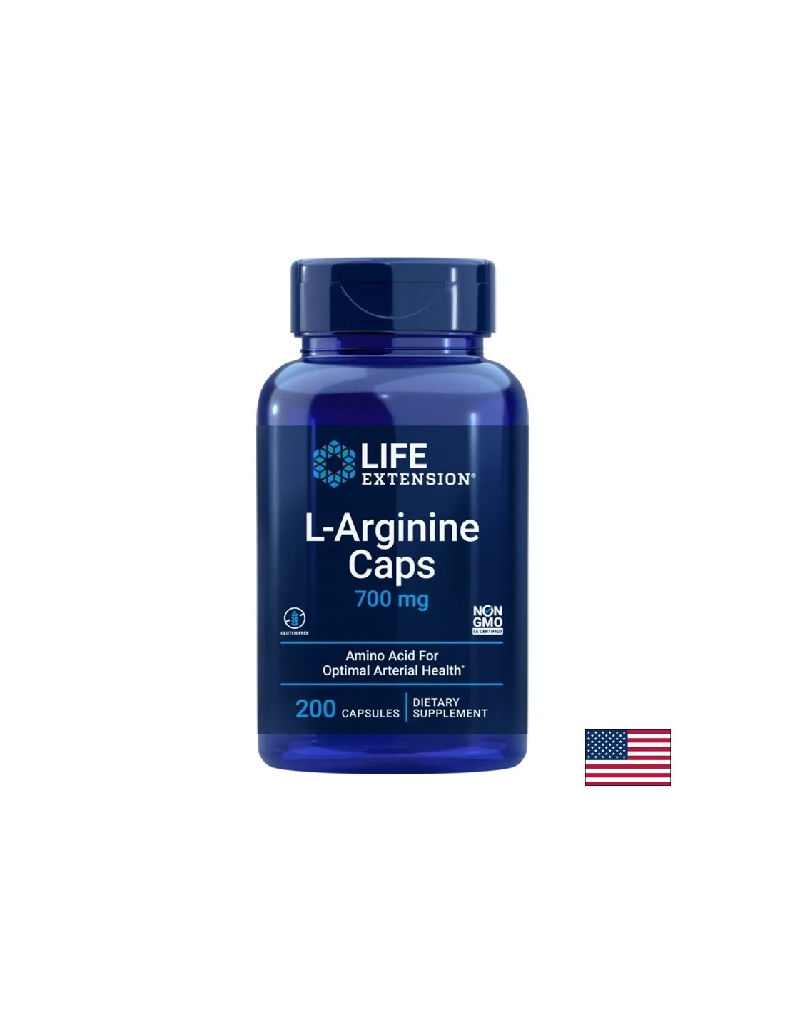 Cœur, os et soins immunitaires - L-arginine, 700 mg x 200 capsules