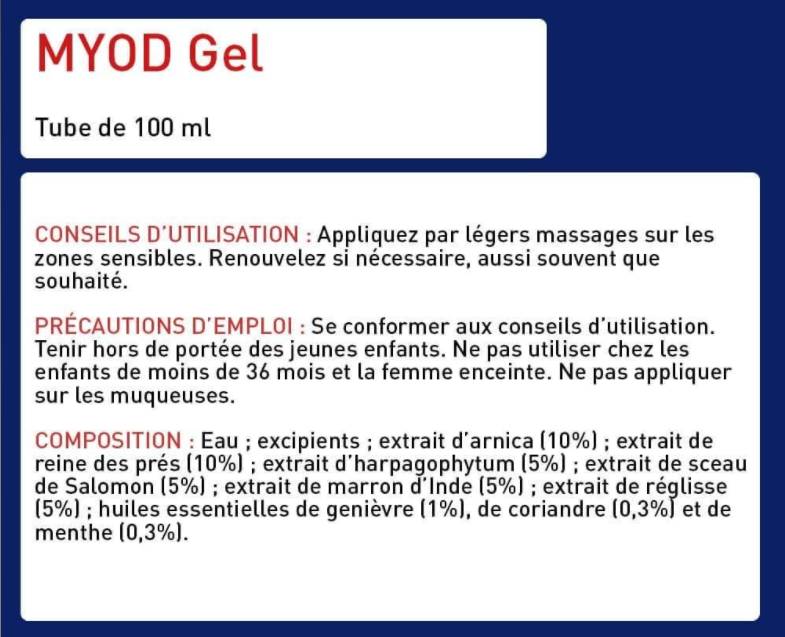 Gel Myo D | Muscle, tendons et articulations relief avec Arnica - 100 ml