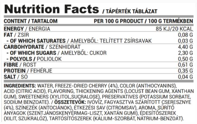 Cherry Fruit Jelly | Zero Sugar 300 grammes