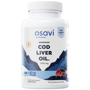 Norwegian Cod Liver Oil 1000 mg | Lemon Flavored - 90 Gel capsules - Nutra Best Europe