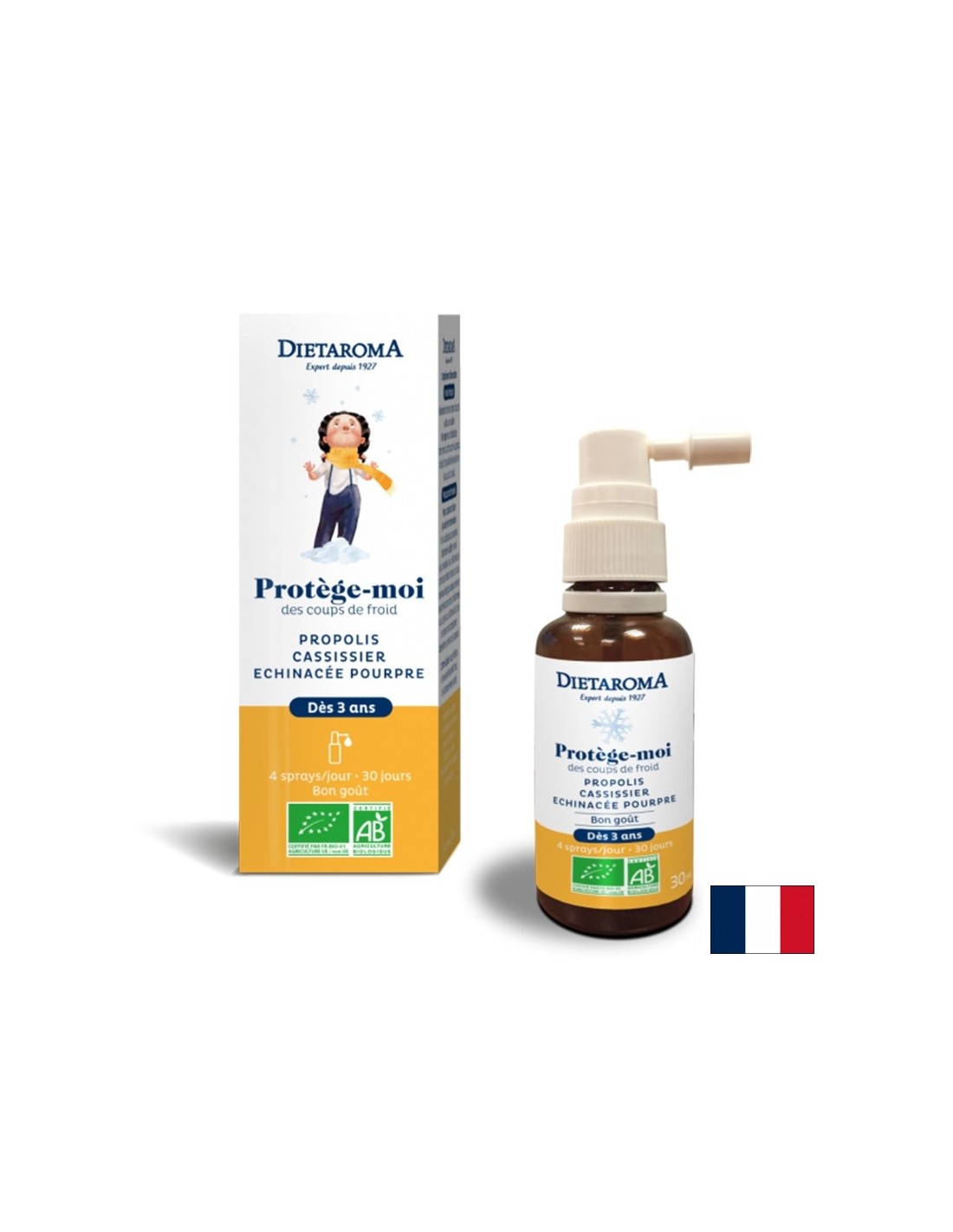 Spray immunitaire pour les enfants (avec échinacée, propolis et cassis), 30 ml de spray oral