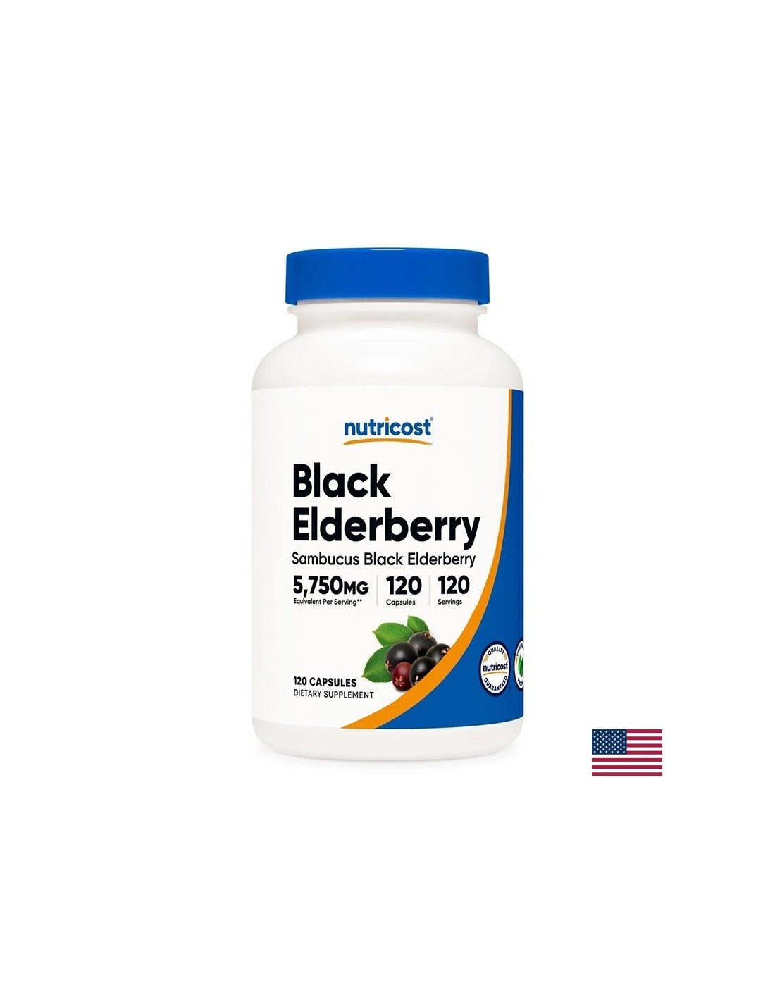 Immunité - Black Elderberry 575 mg, 120 capsules