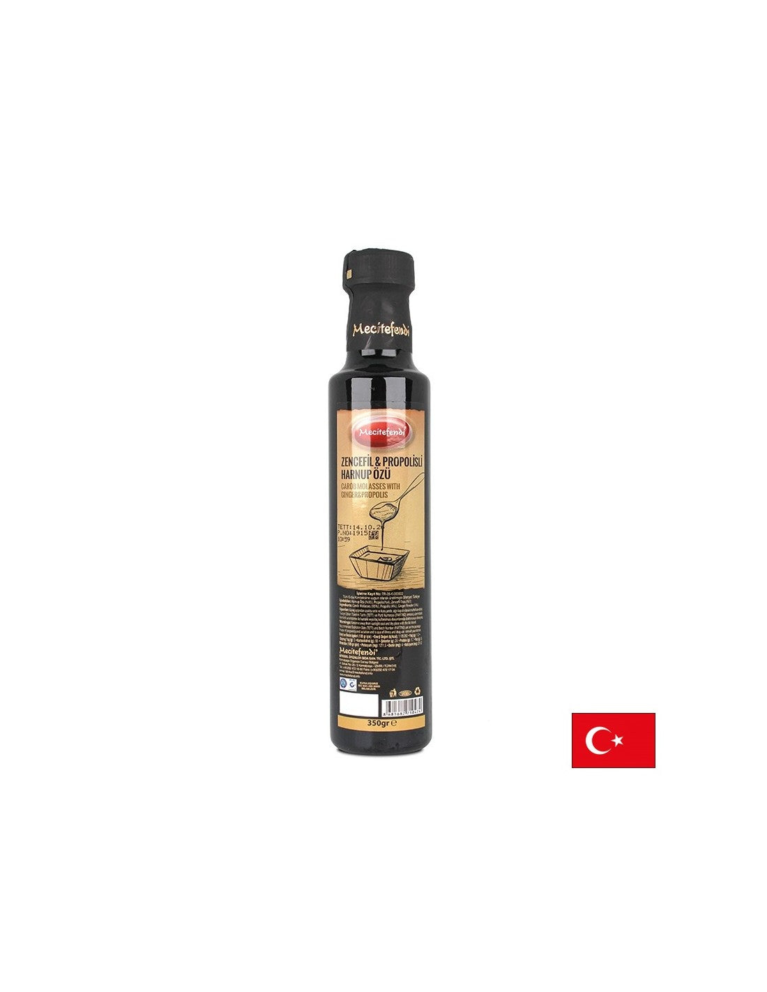 Caroube mélasse avec propolis et gingembre - Immunité - pour l'apport direct ou l'arôme de bonbons et de boissons, 350 g