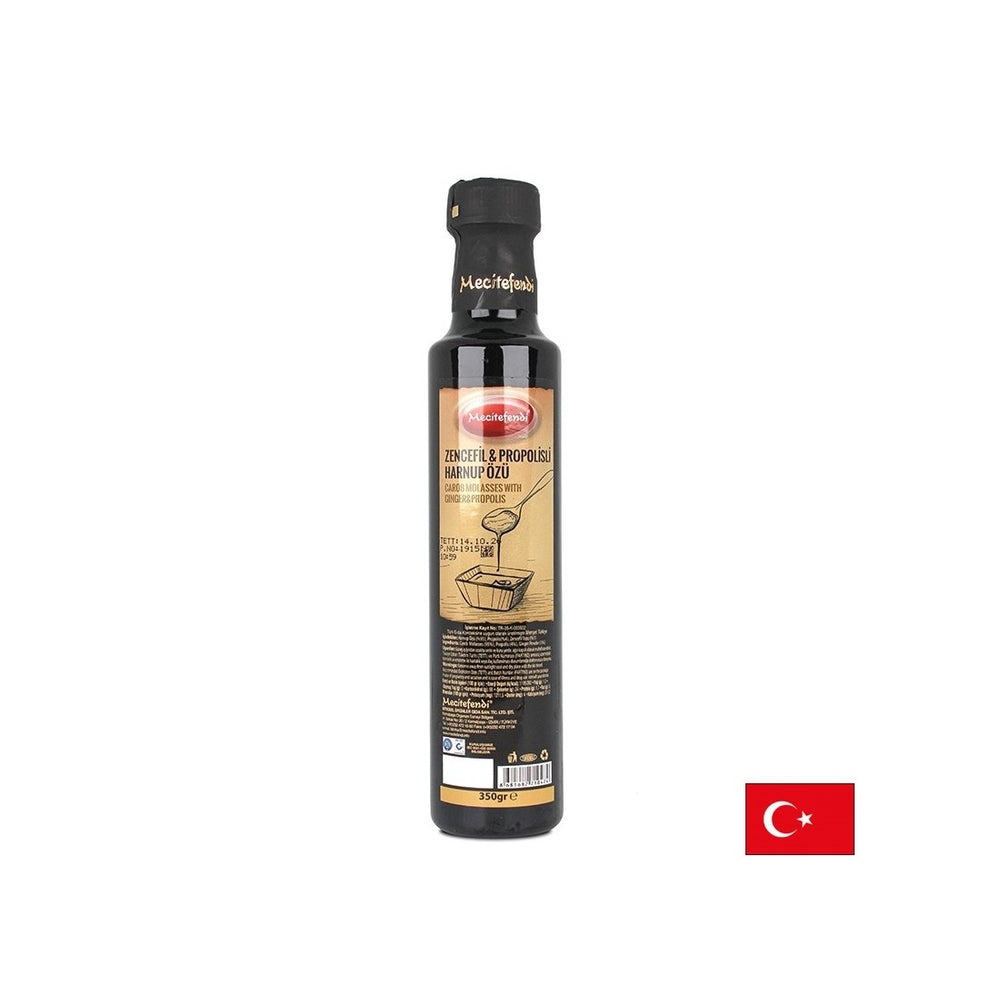 Caroube mélasse avec propolis et gingembre - Immunité - pour l'apport direct ou l'arôme de bonbons et de boissons, 350 g