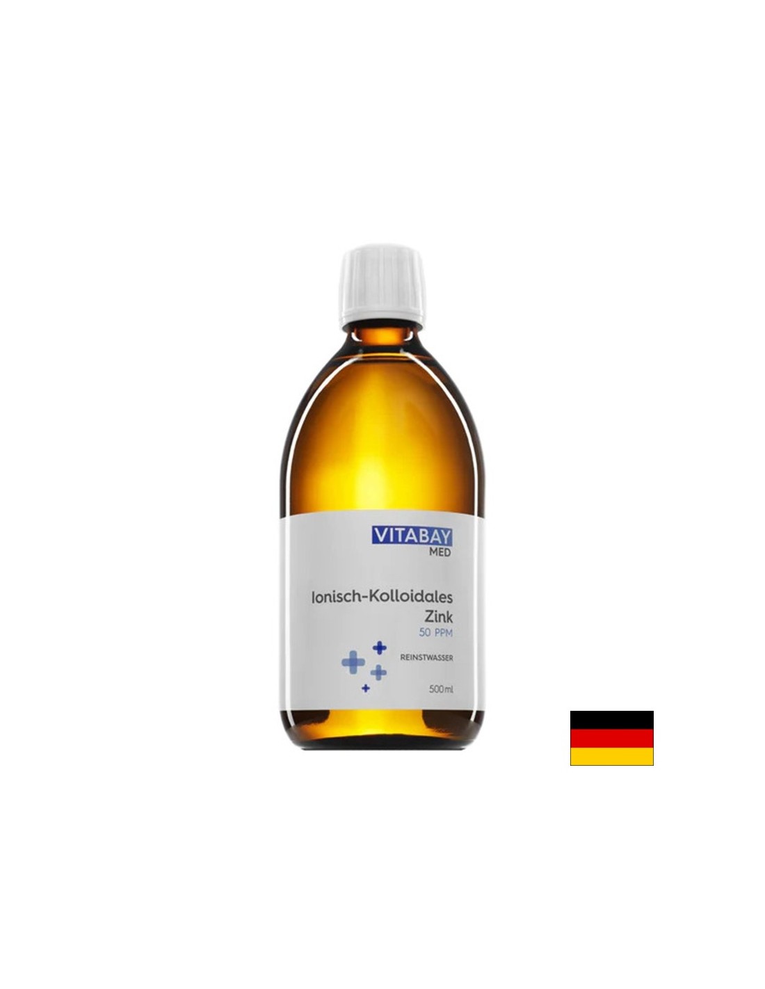 Immunité - zinc colloïdal 50 ppm (hautement concentré), 500 ml