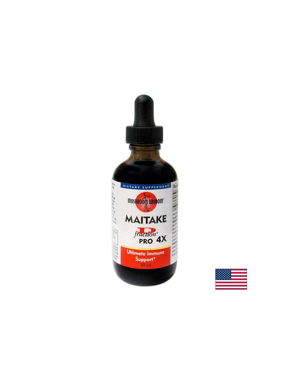 Immunité - Maitake D-Fraction Pro 4x, tombe 30 ml