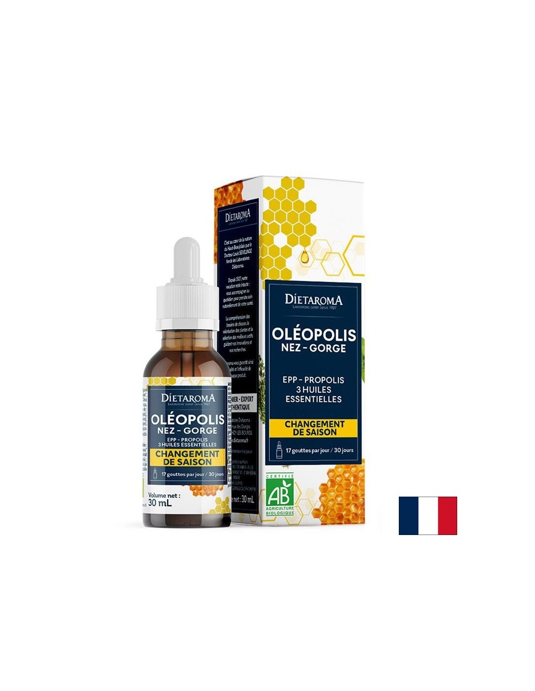 Immunité - Oléopole (avec extrait de pamplemousse, propolis, thym, origan et bois de camphre), 30 ml de gouttes (sans alcool)
