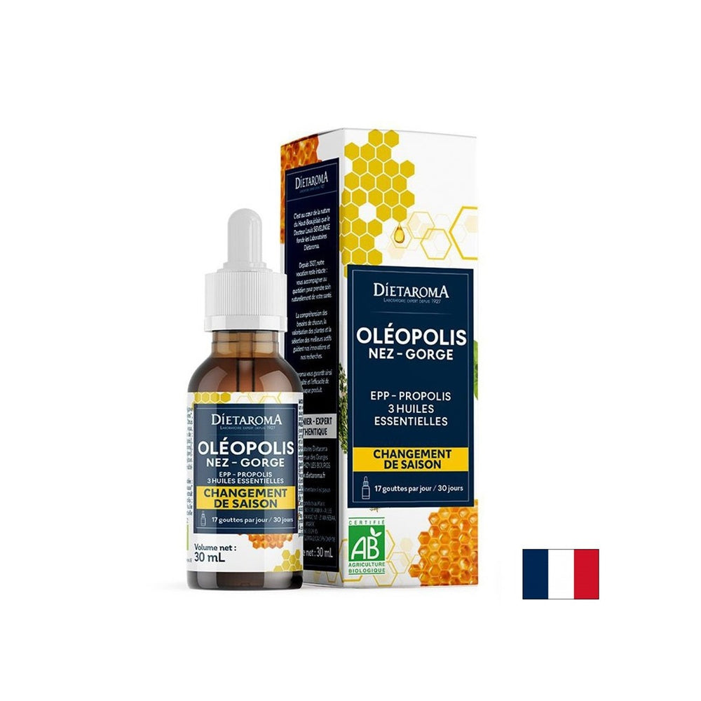Immunité - Oléopole (avec extrait de pamplemousse, propolis, thym, origan et bois de camphre), 30 ml de gouttes (sans alcool)
